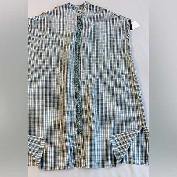 ARTS & SCIENCE 01-L52S- 259  Tunic Dress Size 1 NWT Linen / Silk Made In Japan - Picture 3 of 11